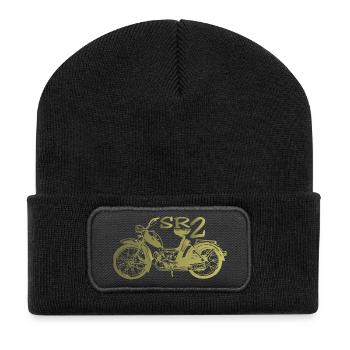 Simson SR2 - Recycelte Patch Beanie - Schwarz - Vorne