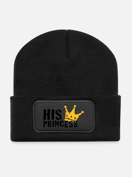 His Princess - Recycled Patch Beanie - black