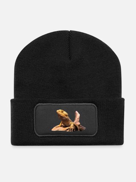 Bartagame - Recycelte Patch Beanie - Schwarz