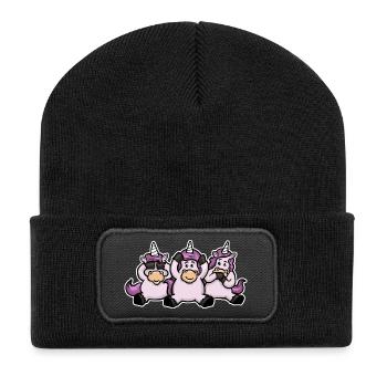 nichtshorn.png - Recycelte Patch Beanie - Schwarz - Vorne
