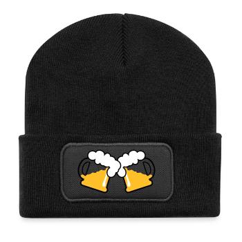 Beer jugs Beer emblem 3c - Recycled Patch Beanie - black - Front