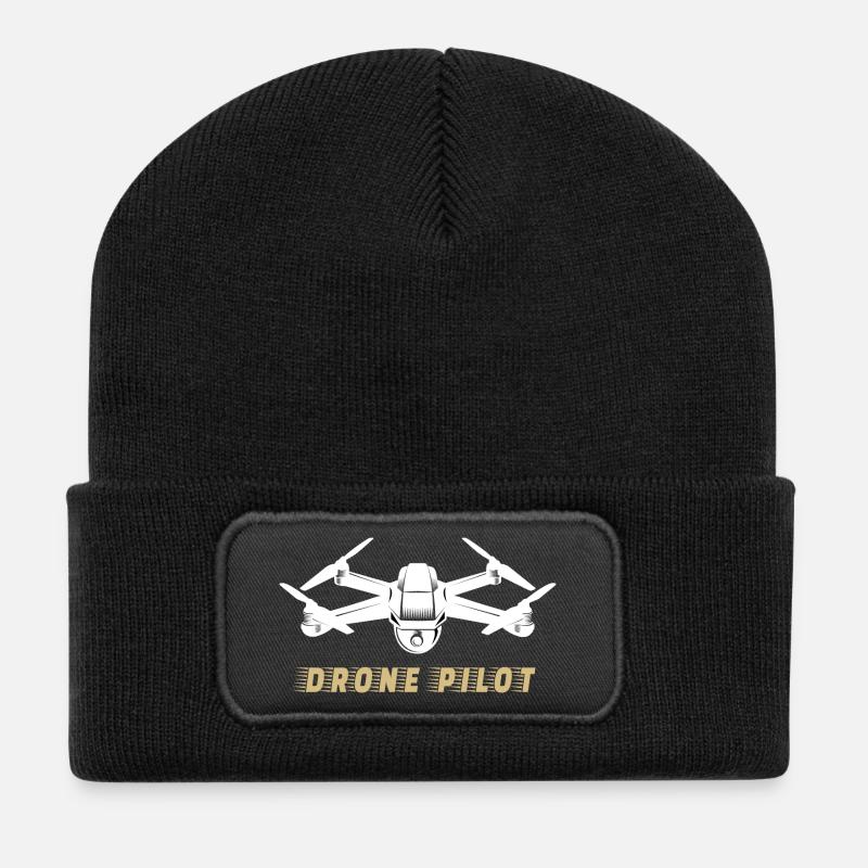 Drone pilot drone - Recycled Patch Beanie - black
