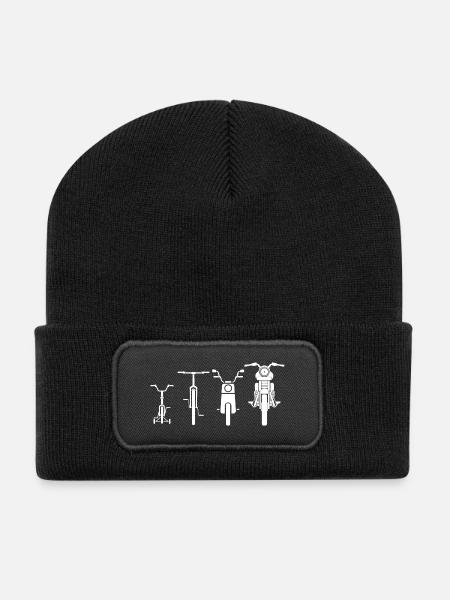 Evolution de la moto - Cadeau - Beanie recyclé à patch - noir