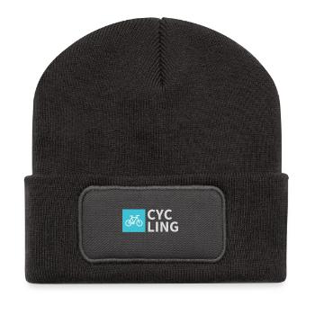CYCLING simple - Recycled Patch Beanie - dark grey - Front