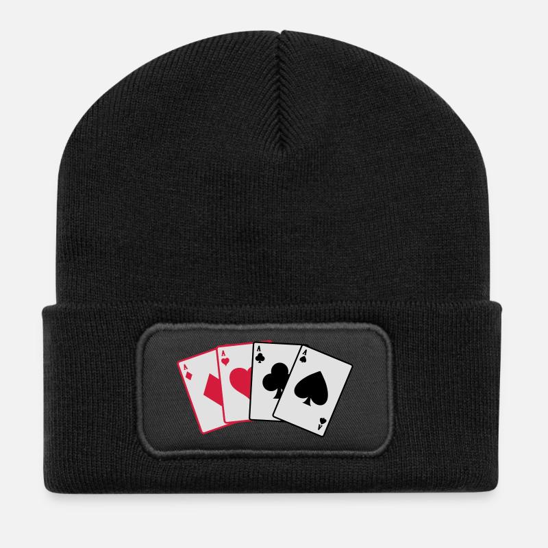 karten - Recycelte Patch Beanie - Schwarz