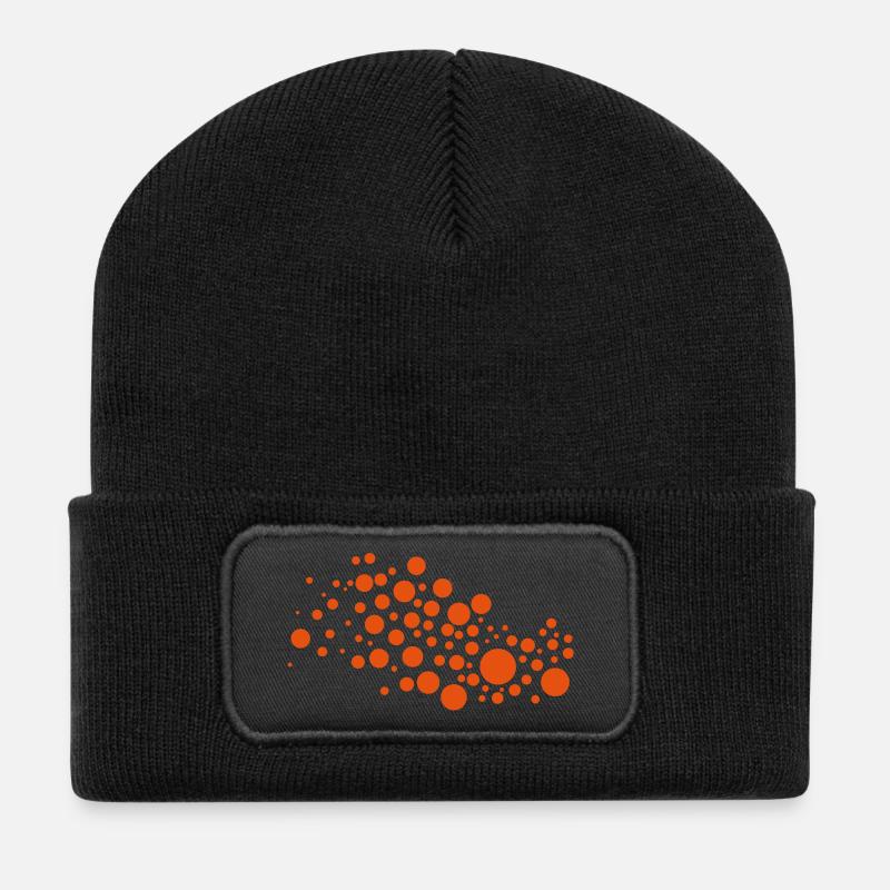 circles - Recycelte Patch Beanie - Schwarz