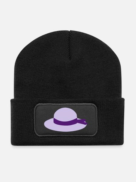 hut - Recycelte Patch Beanie - Schwarz