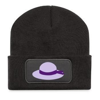 Braid Chapeau - Beanie recyclé à patch - charbon - Devant