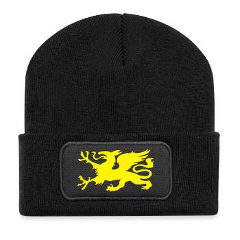 Rostocker Greif - Recycelte Patch Beanie - Schwarz - Vorne