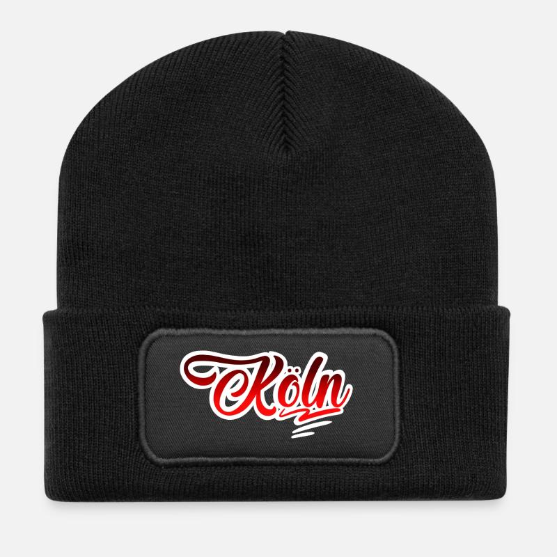 Köln - Recycelte Patch Beanie - Schwarz