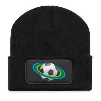 Le football, le soccer, - Beanie recyclé à patch - noir - Devant