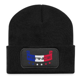 France Fire Flame Design - Recycled Patch Beanie - black - Front