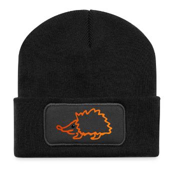 igel - Recycelte Patch Beanie - Schwarz - Vorne