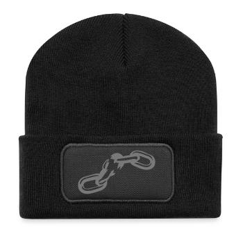 chaine brise casser maillon faible 1 - Beanie recyclé à patch - noir - Devant