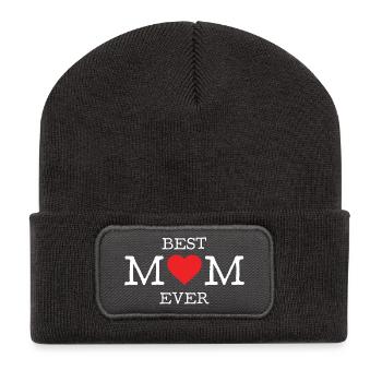 Best Mom Ever - Recycled Patch Beanie - dark grey - Front