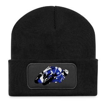 Moto-GP - Recycelte Patch Beanie - Schwarz - Vorne