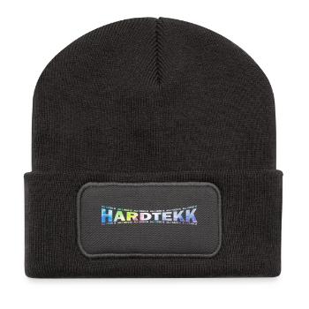 LOVE TECHNO GESCHENK goa pbm HARDTEKK raver - Recycelte Patch Beanie - Dunkelgrau - Vorne