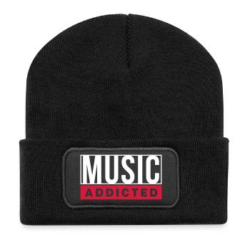 MUSIC ADDICTED - Beanie recyclé à patch - noir - Devant