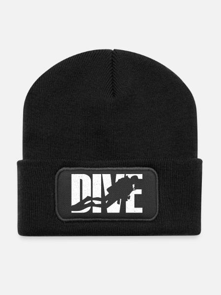 Plongeur - Beanie recyclé à patch - noir