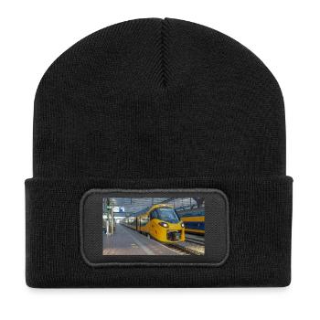 ICNG Rotterdam Central - Recycelte Patch Beanie - Schwarz - Vorne