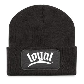 loyal game gang team clan bro brothers crew bobber - Recycled Patch Beanie - dark grey - Front