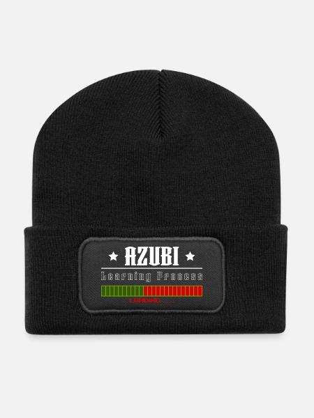 AZUBI learning process loading tshirt - Recycelte Patch Beanie - Schwarz