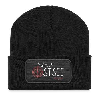 Ostseeküste - Meerliebe - Recycelte Patch Beanie - Schwarz - Vorne
