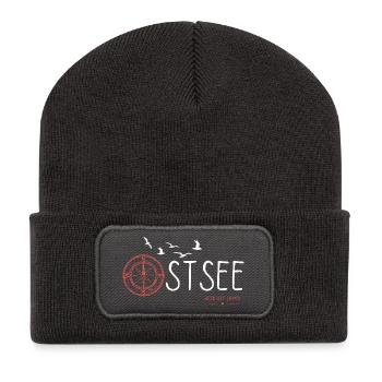 Ostseeküste - Meerliebe - Recycelte Patch Beanie - Dunkelgrau - Vorne