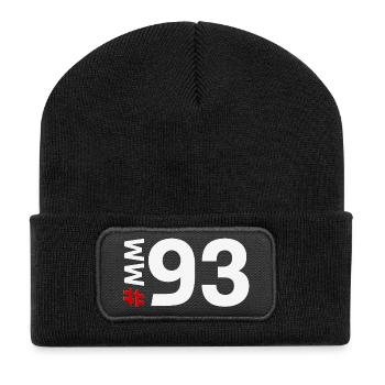 MM93 - Beanie recyclé à patch - noir - Devant