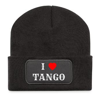 J’adore le tango - Beanie recyclé à patch - charbon - Devant