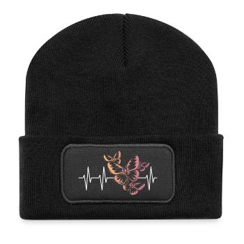 Heartbeat, Butterflies, Pulse, Nature, Colors, Nature - Recycled Patch Beanie - black - Front
