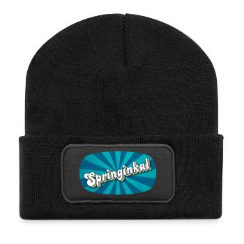 Springinkal - lively boy, pet name - Recycled Patch Beanie - black - Front