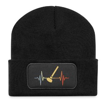 Retro Suction Cup Pulse Rate - Recycled Patch Beanie - black - Front