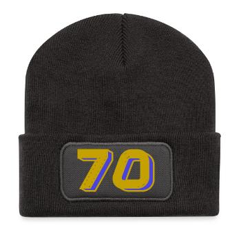70. 70 JAHRE. 70-JÄHRIGES JUBILÄUM. 70-JÄHRIGES JUBILÄUM. - Recycelte Patch Beanie - Dunkelgrau - Vorne
