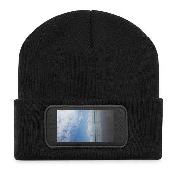 JensJensen - Recycelte Patch Beanie - Schwarz - Vorne