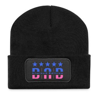 Papa Limited Edition - Recycelte Patch Beanie - Schwarz - Vorne