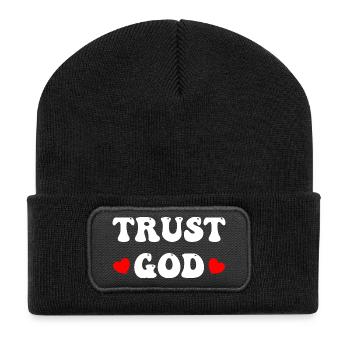 Trust God - Recycled Patch Beanie - black - Front