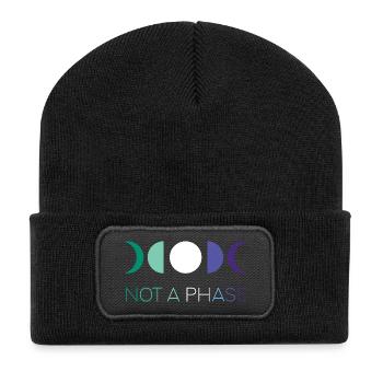 LGBTQ Pride Month - Keine Phase - Schwule - Recycelte Patch Beanie - Schwarz - Vorne