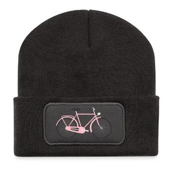 Style avec des designs de vélos français - Beanie recyclé à patch - charbon - Devant