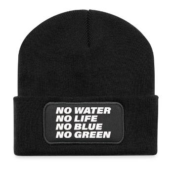 WATER - Recycled Patch Beanie - black - Front