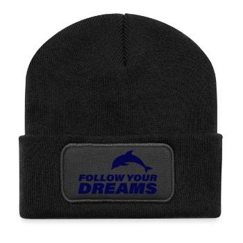 SUIVEZ VOS RÊVES - Beanie recyclé à patch - noir - Devant