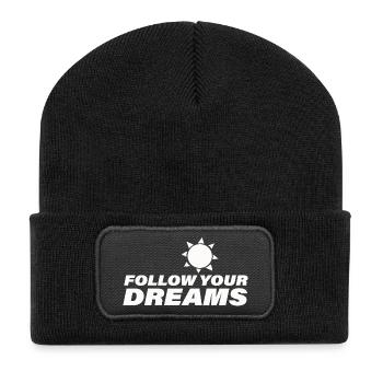 SUIVEZ VOS RÊVES - Beanie recyclé à patch - noir - Devant