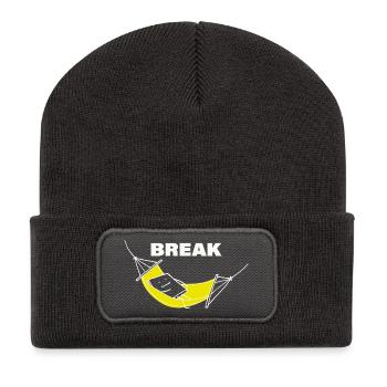BREAK - Recycled Patch Beanie - dark grey - Front