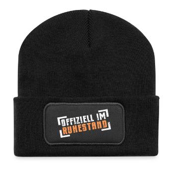Ruhestand Rentner Rentnerin - Recycelte Patch Beanie - Schwarz - Vorne