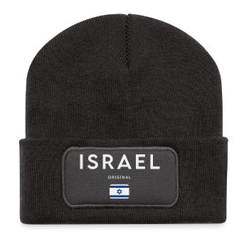 Drapeau d’Israël, fierté israélienne - Beanie recyclé à patch - charbon - Devant