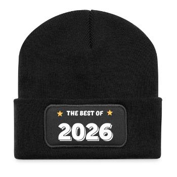 Best of 2026 - Beanie recyclé à patch - noir - Devant