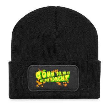 Art de graffiti au néon - Beanie recyclé à patch - noir - Devant