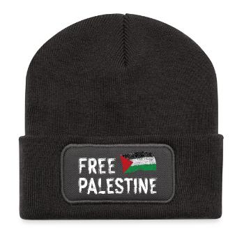 Free Palestine - Recycled Patch Beanie - dark grey - Front