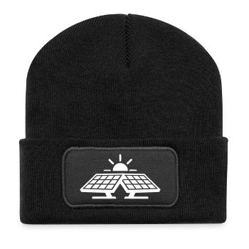 Système photovoltaïque d’énergie solaire - Beanie recyclé à patch - noir - Devant