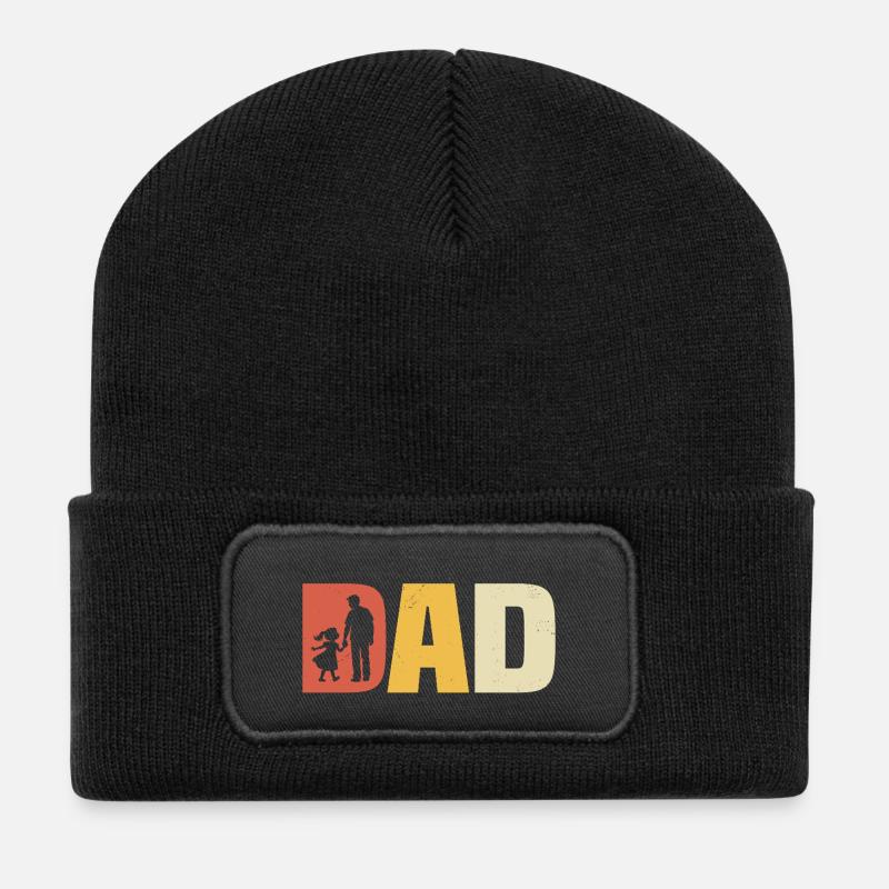 papa high fille papa et fille - Beanie recyclé à patch - noir